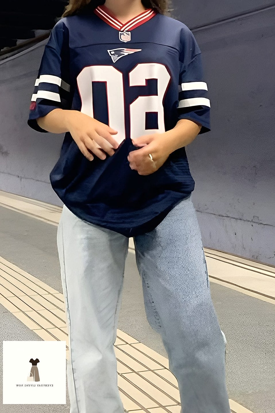 Athletic Dress Layered Over Jeans