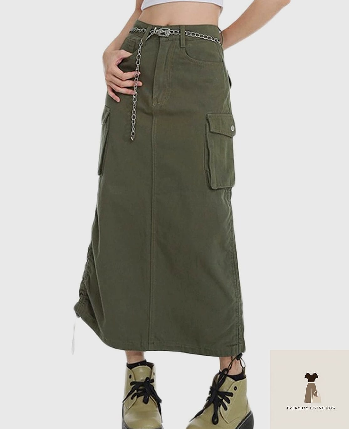Baggy Cargo Skirt with a Fitted Tank