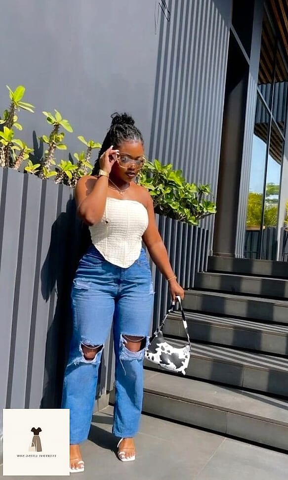 Baggy Jeans with a Corset Top