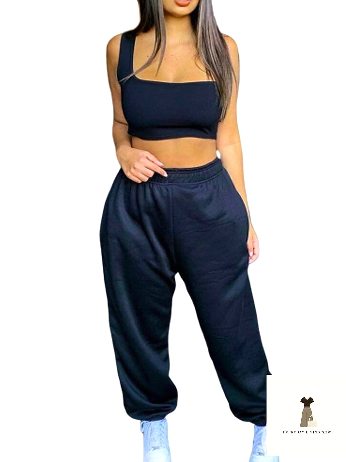 Baggy Joggers and a Fitted Crop Top
