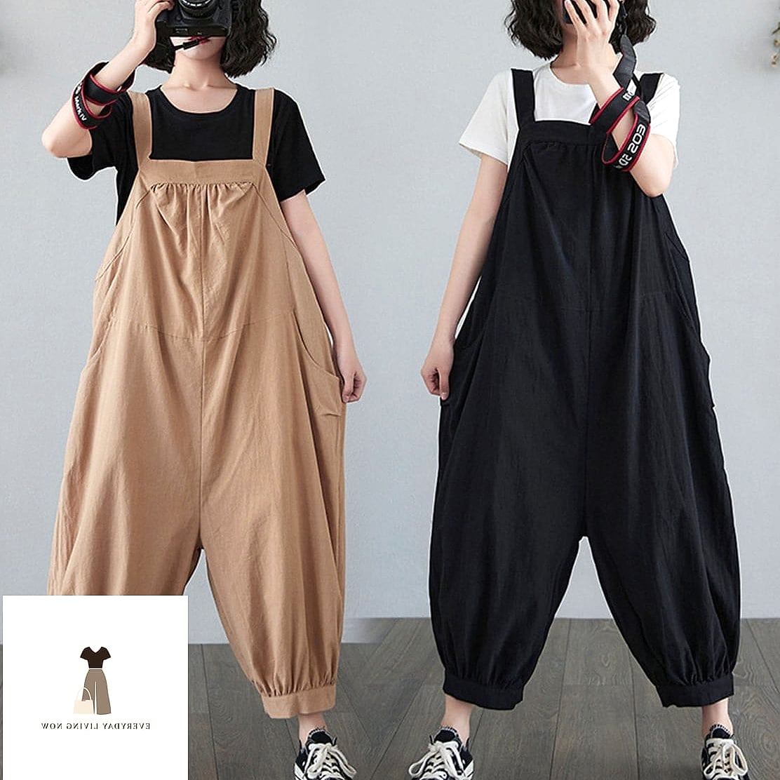 Baggy Jumpsuit with a Waist-Cinching Belt