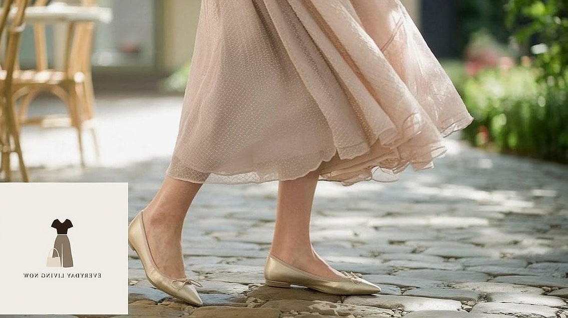 Ballet Flats with Athletic Dresses for Unexpected Contrast