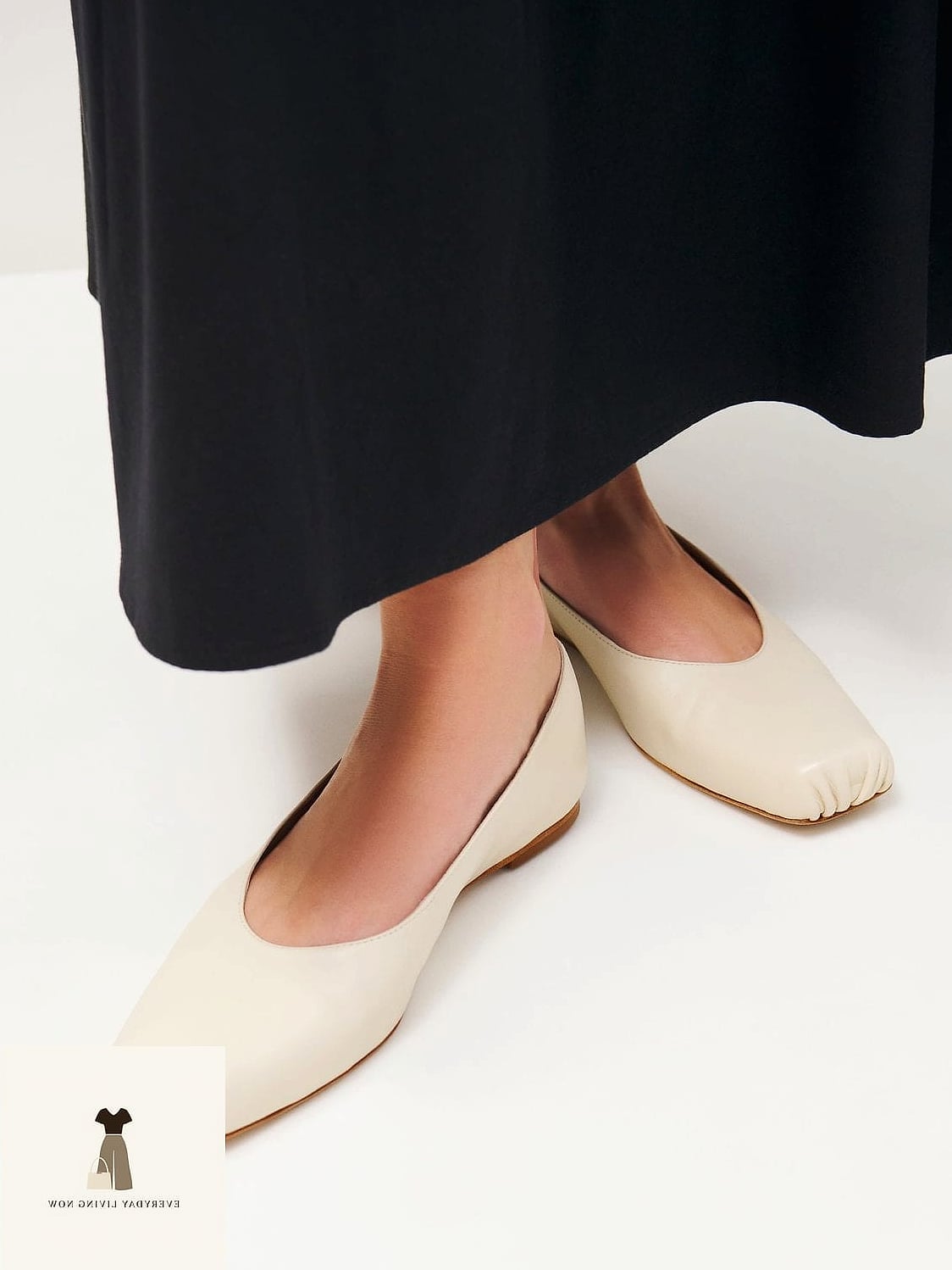 Ballet Flats with Layered Necklaces for a Night Out