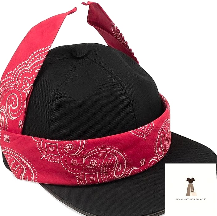 22 Bandana Outfit Worth Pinning Immediately 15 Bandana Tucked Into a Baseball Cap