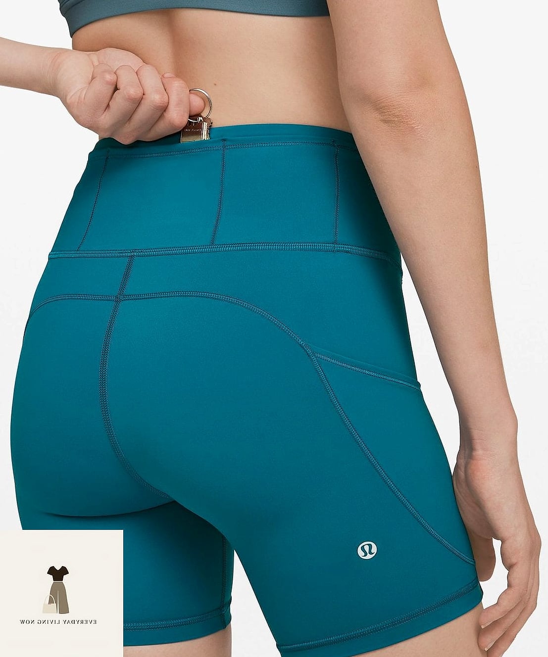 24 Lululemon Outfit That Every Stylist Needs to See 5 Biker Shorts Under an Oversized Sweater