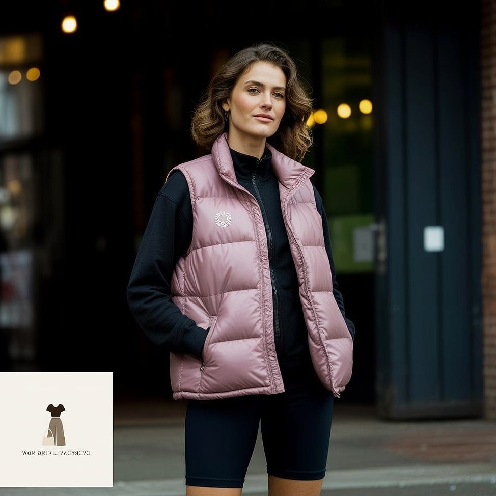 Biker Shorts and a Puffer Vest
