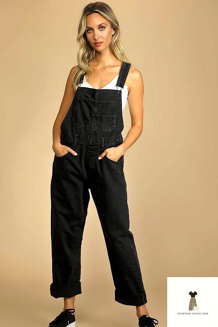 Black Overalls for a Night Out