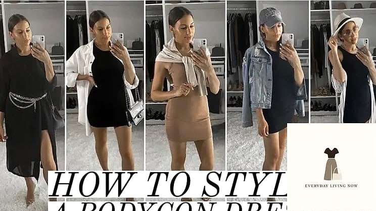 Bodycon Dress with a Denim Jacket