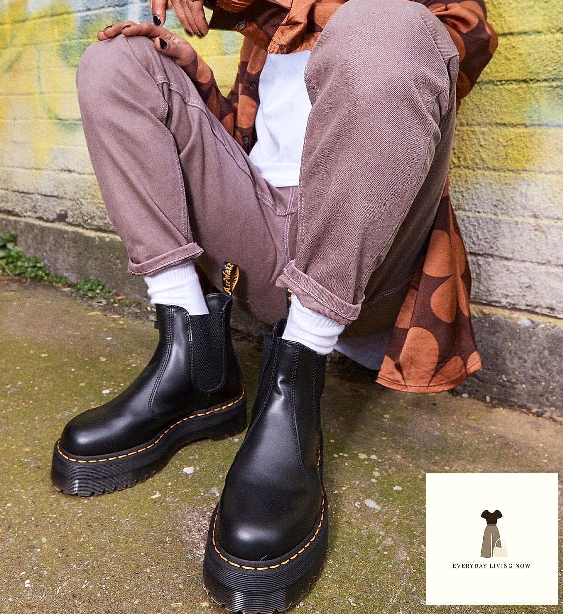 24 Dr Martens Outfit Worth Pinning Immediately 19 Boots with a Turtleneck and Midi Skirt
