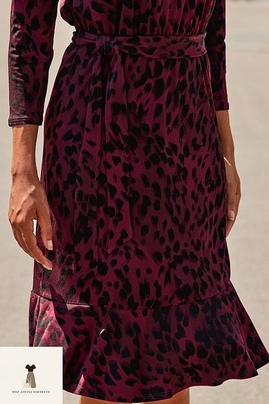 Burgundy and Animal Print Together