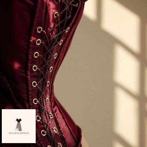 Burgundy Corset Top and Leather Pants