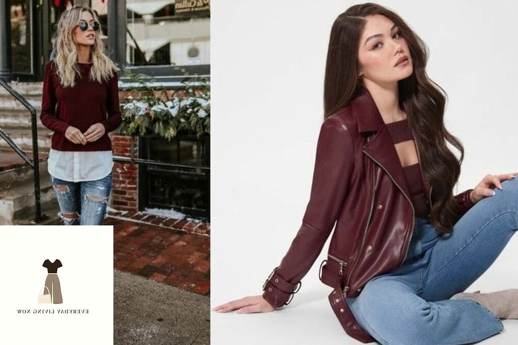 The Burgundy and Denim Combo