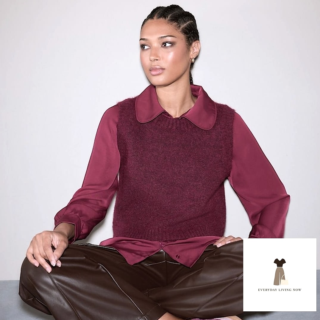 The Burgundy Turtleneck Layering Trick