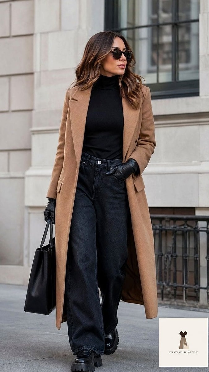 Camel Coat and Neutral Layers