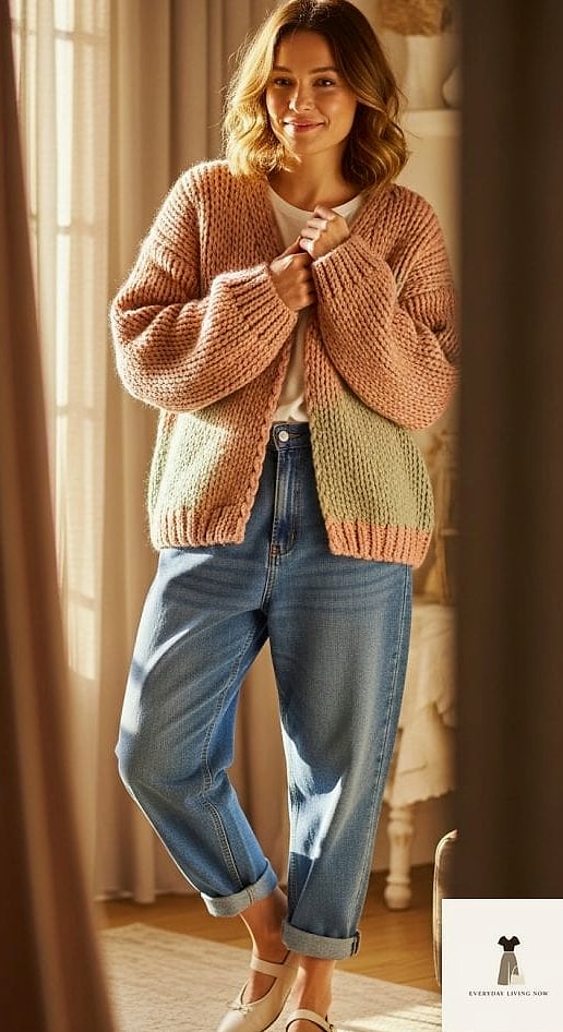 Cardigan and Camisole Layering