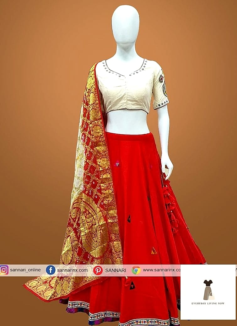 Chikankari Chaniya Choli