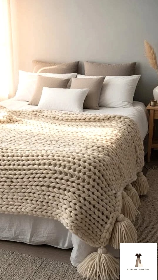 21 Outfit Winter That Are Dreamy and So Inspiring 3 Chunky Knit Sweater with Wide-Leg Trousers