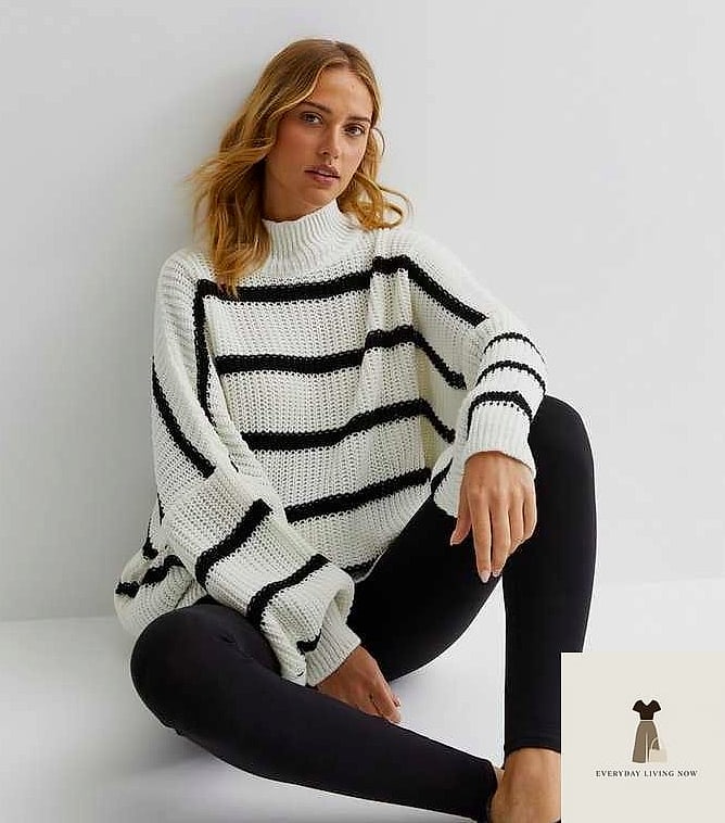 Chunky Knit Sweater With Flare Jeans