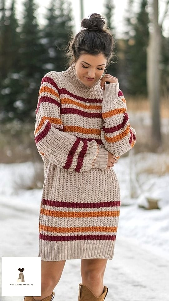 21 Dinner Outfit That Every Stylist Needs to See 14 Chunky Knit Sweater with a Leather Skirt