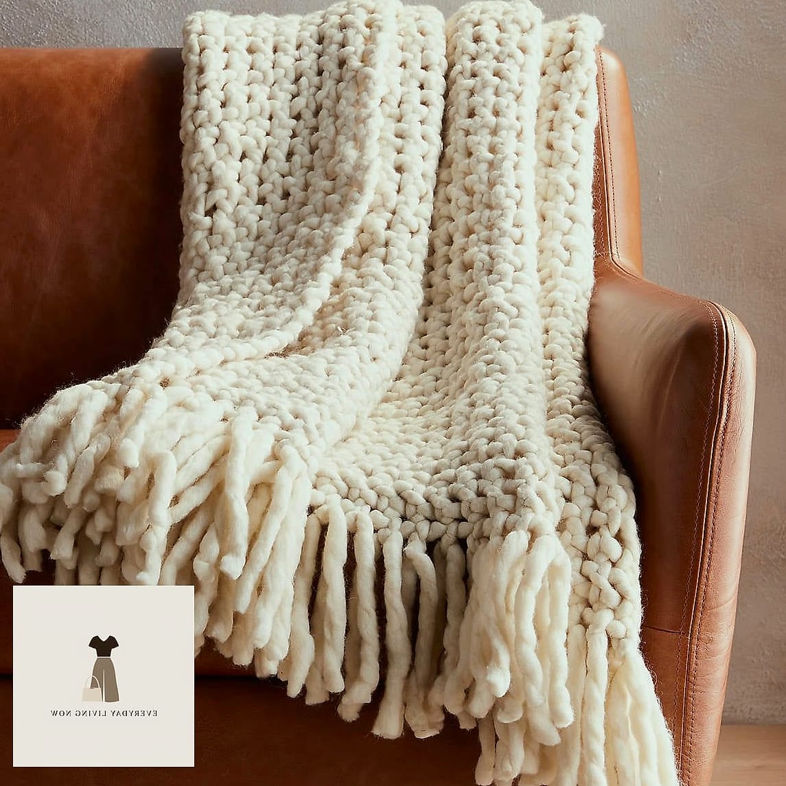 27 White Outfit That Are Breathtakingly Beautiful 8 The Chunky Knit Sweater and White Skirt Pairing