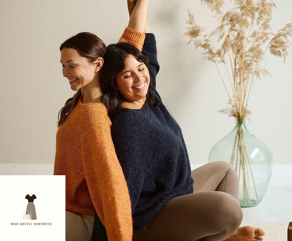 Chunky Knit Cardigan Over Activewear