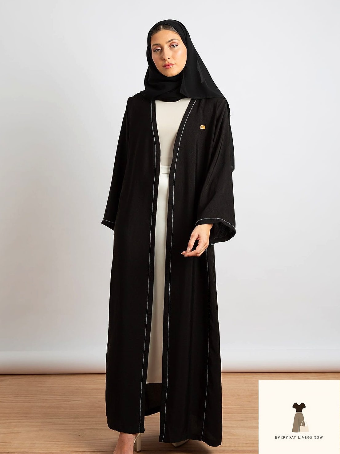 29 Abaya Outfit That Are Absolutely Stunning 2 The Classic Black Open Abaya