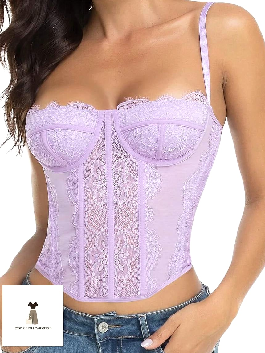 The Classic Corset Top and Straight-Leg Jeans