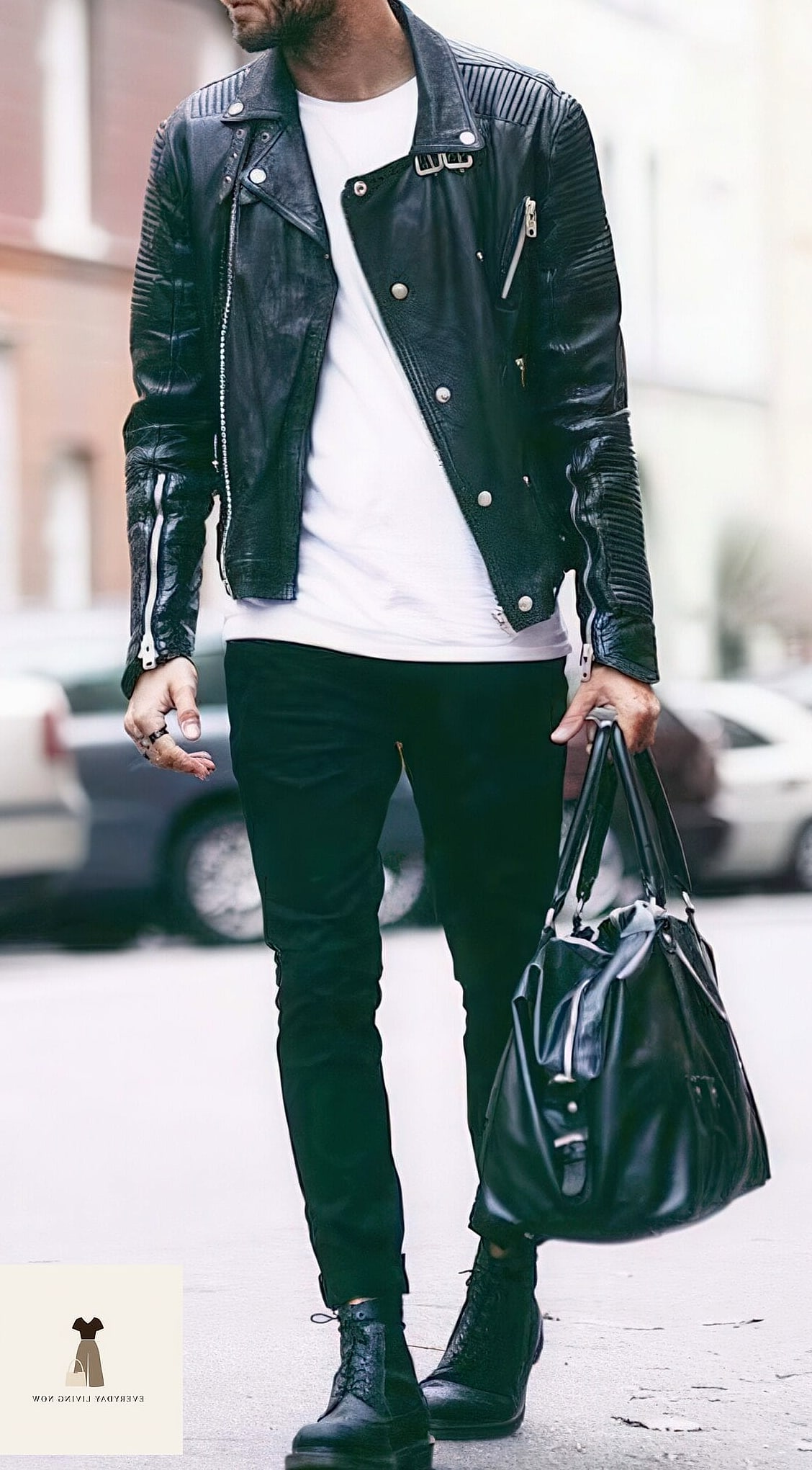 The Classic Jacket and White Tee Combo