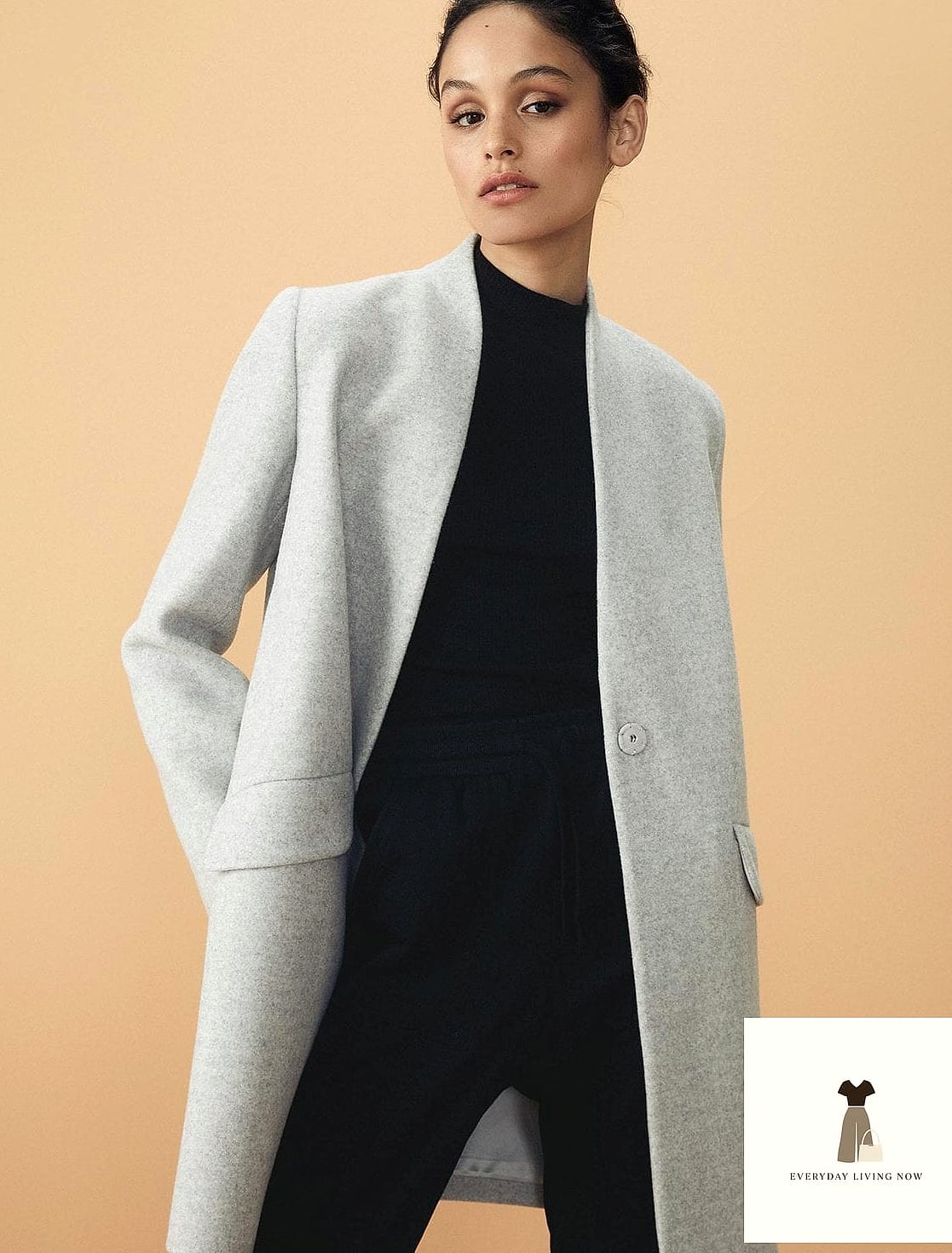 Cocoon Coat Over Leggings and Boots