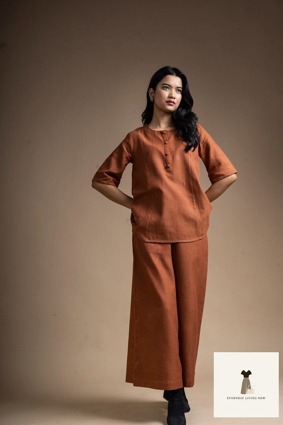 Corduroy Set with a Turtleneck Underneath
