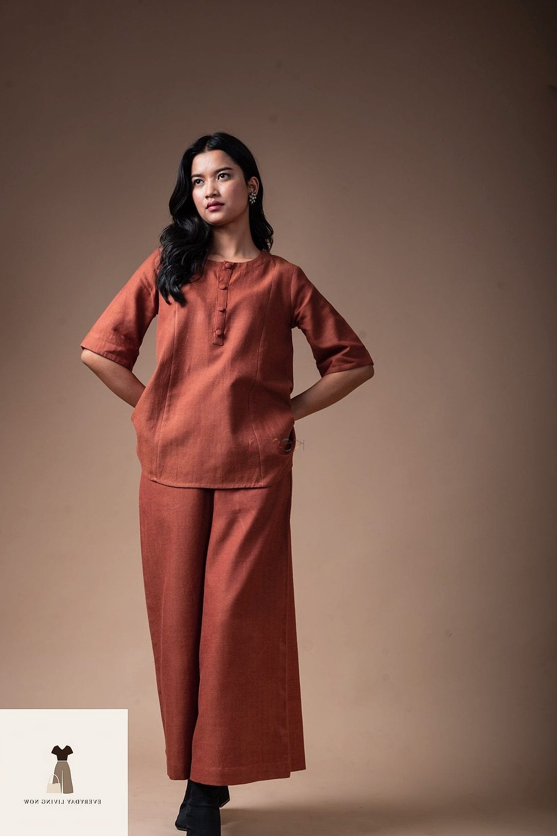 Corduroy Set for the Office with Chunky Loafers