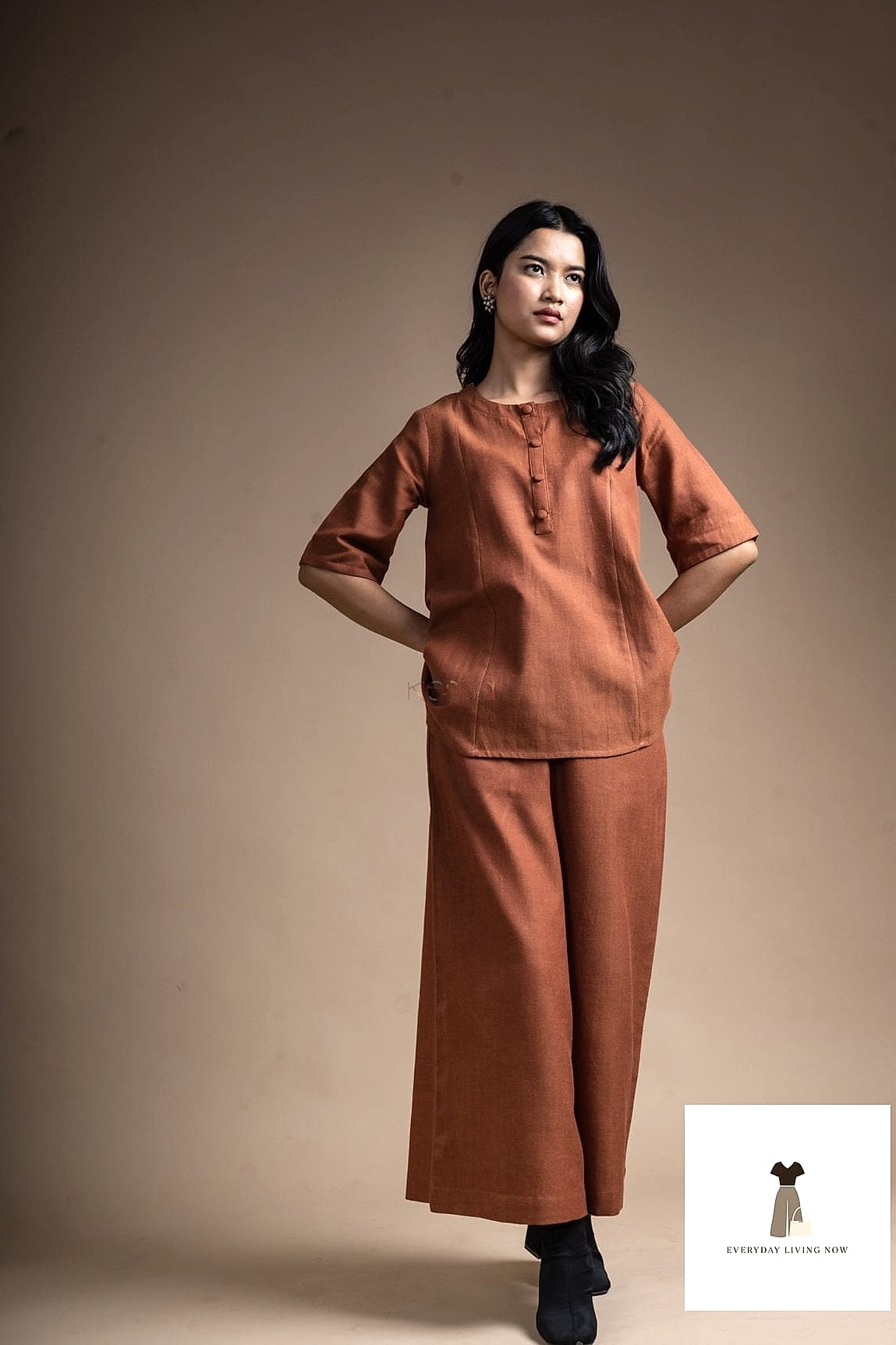 Corduroy Set for Family Photos in Earth Tones