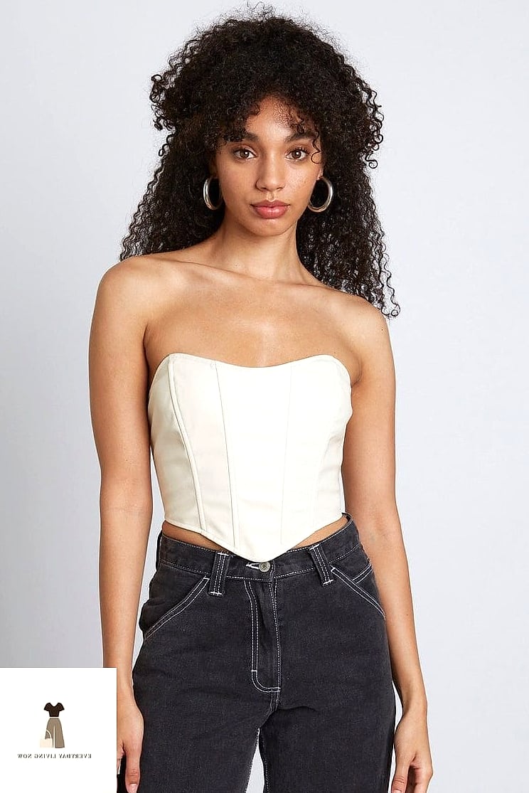 Corset Over a Crisp White Button-Down