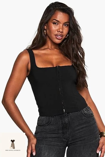 The Corset Top and Straight Jeans Combo