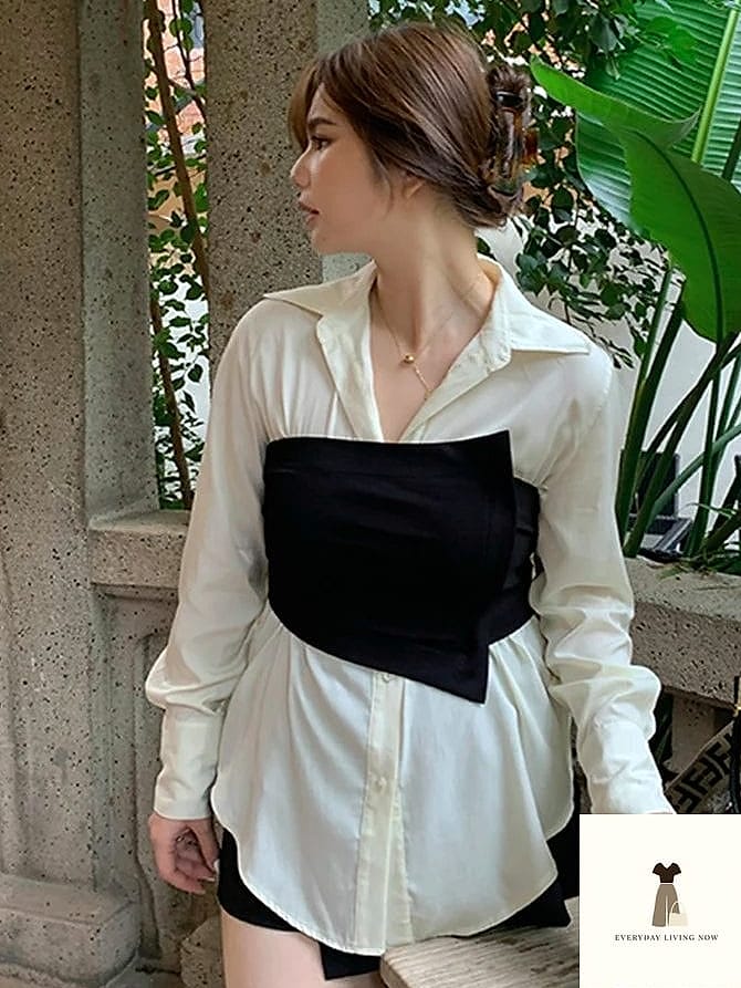 21 Oversized Tshirt Outfit Worth Pinning Immediately 15 The Corset Top Under an Open Tee