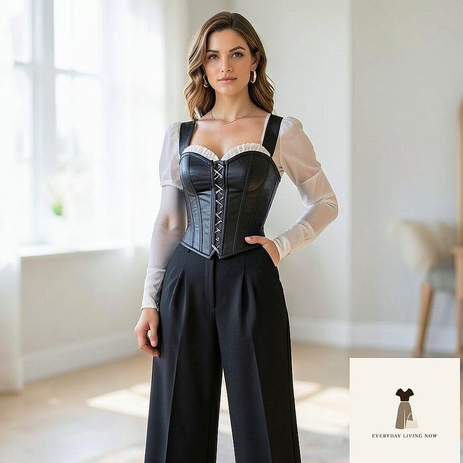 Corset Top and Satin Skirt