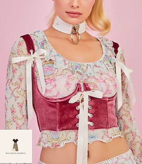 Corset Top with Bow Straps