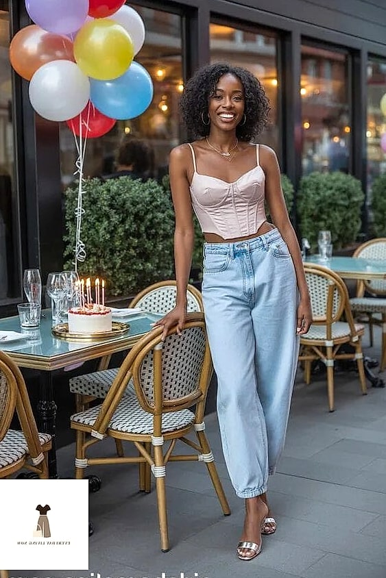 24 Birthday Dinner Outfit Worth Pinning Immediately 4 Corset Top and Wide-Leg Trousers