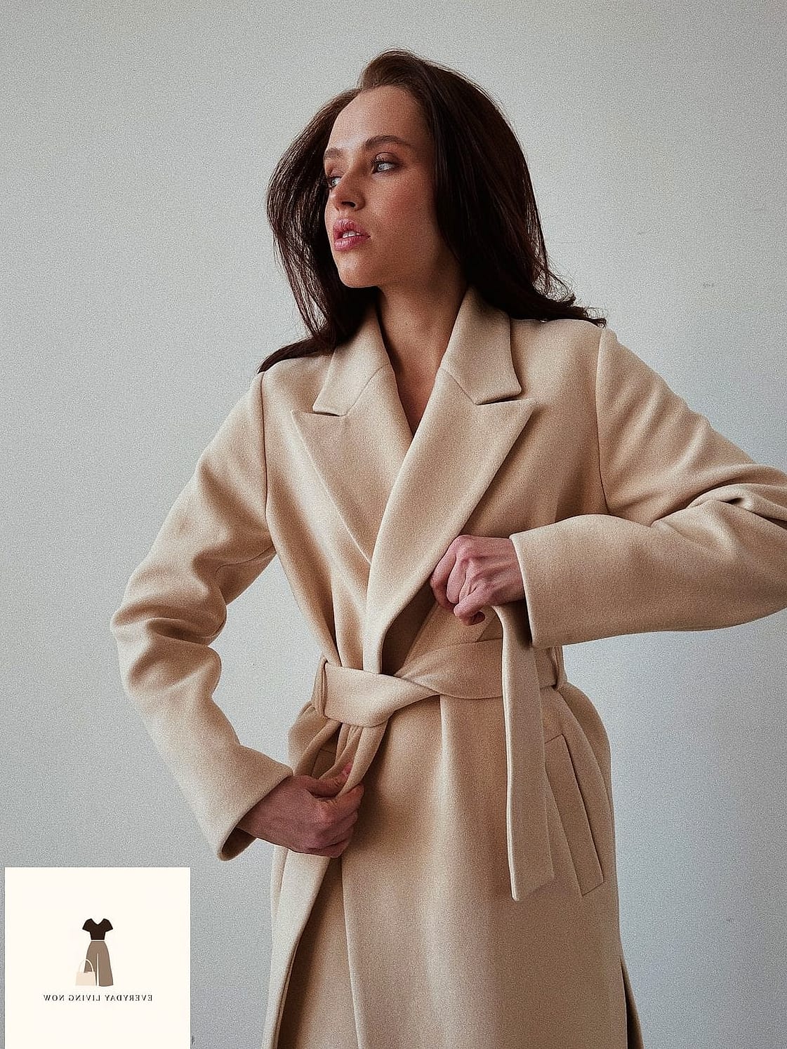 Cream Coat and Head-to-Toe Neutrals