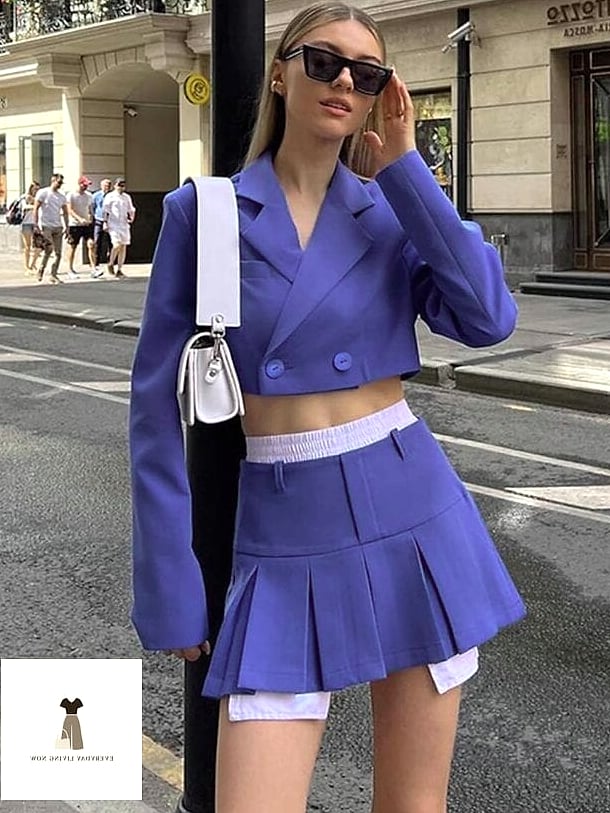 Cropped Blazer and High-Waisted Shorts