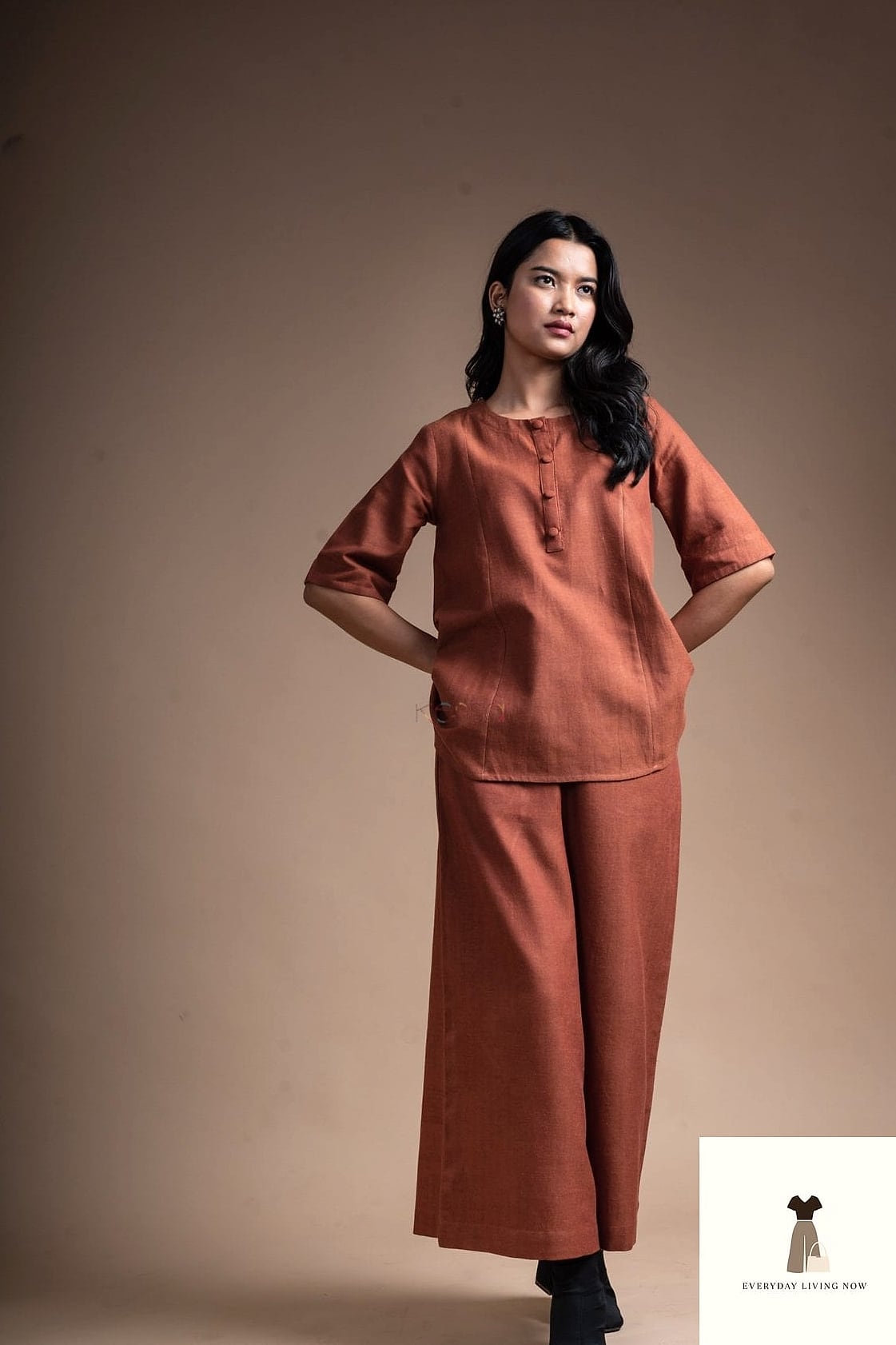 Cropped Corduroy Vest and Wide-Leg Pants