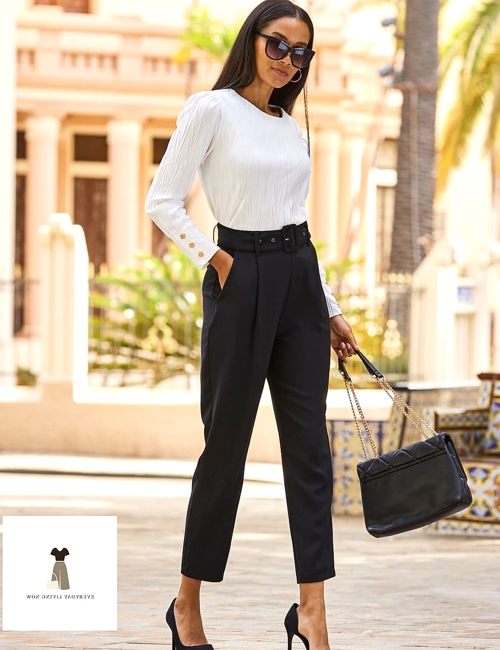 Cropped Trousers and Pointed Flats