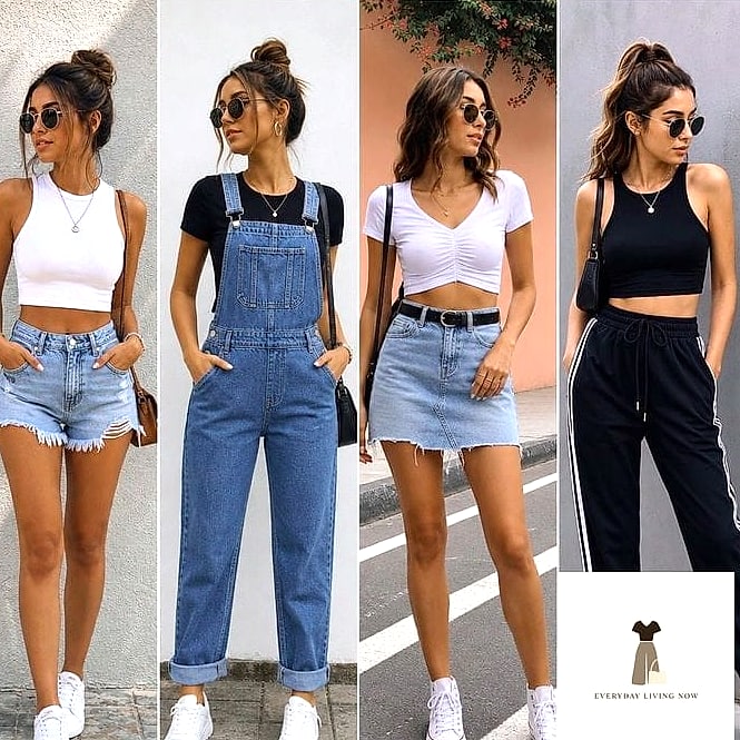 The Crop Top and High-Waisted Jean Duo