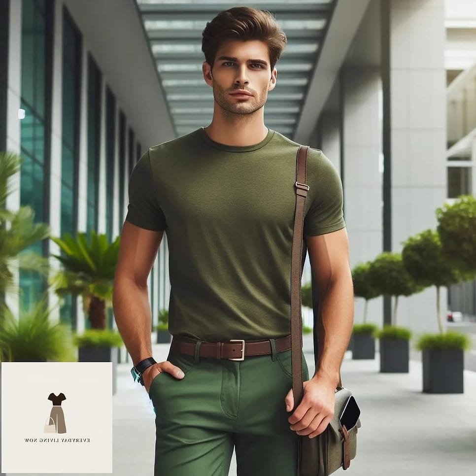 Deep Green Suit Set with a Simple Camisole