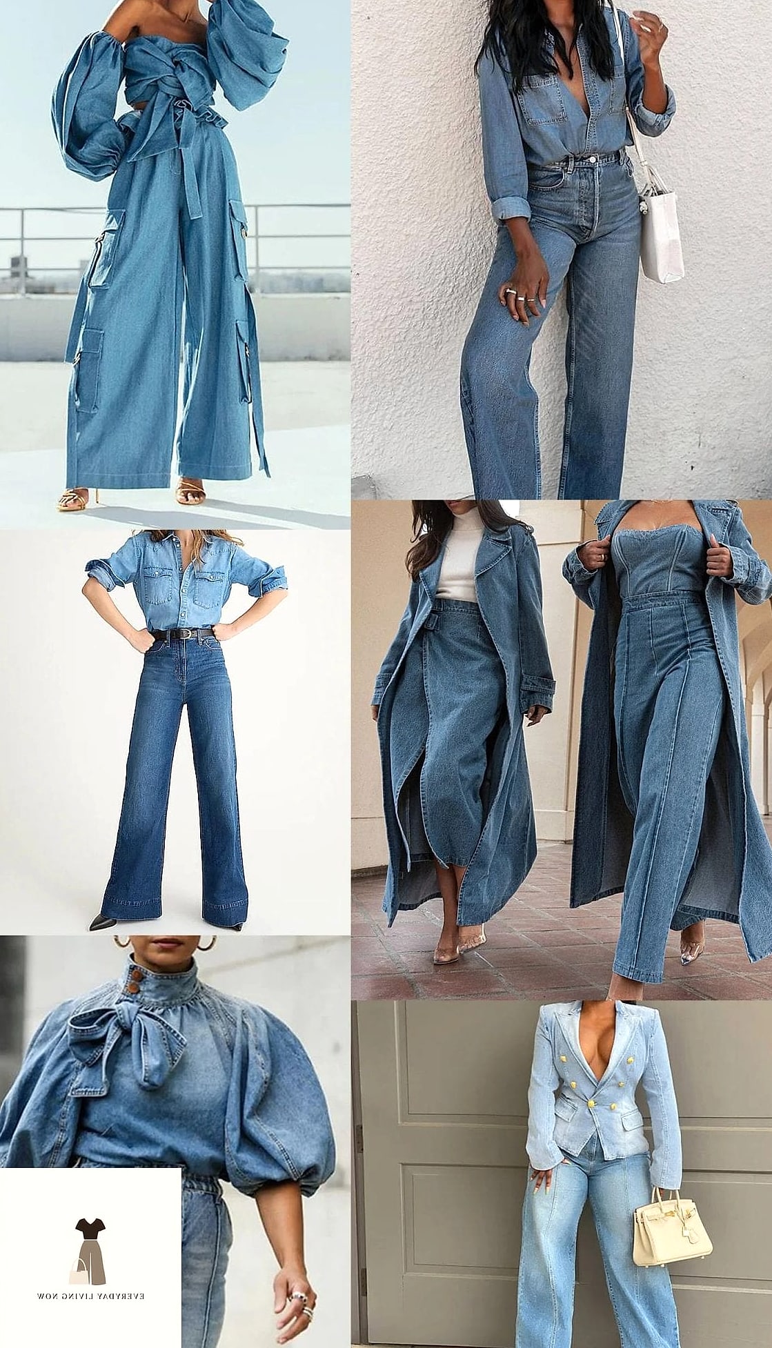21 Dinner Outfit That Every Stylist Needs to See 17 The Denim on Denim Dinner Look