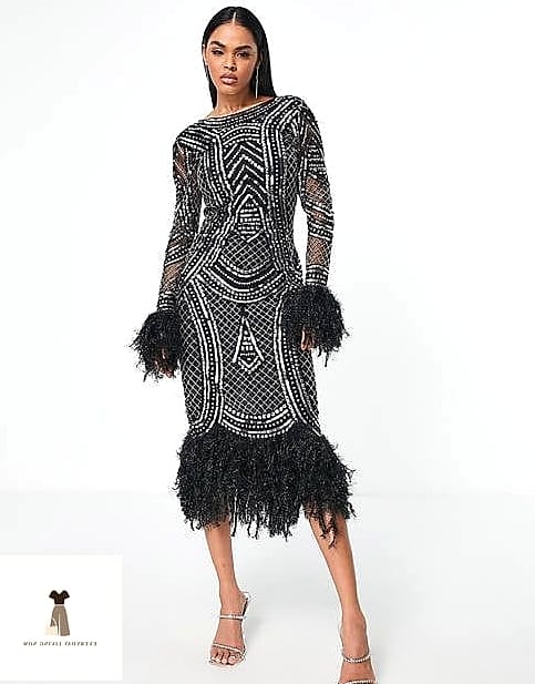 Embellished Midi Dress