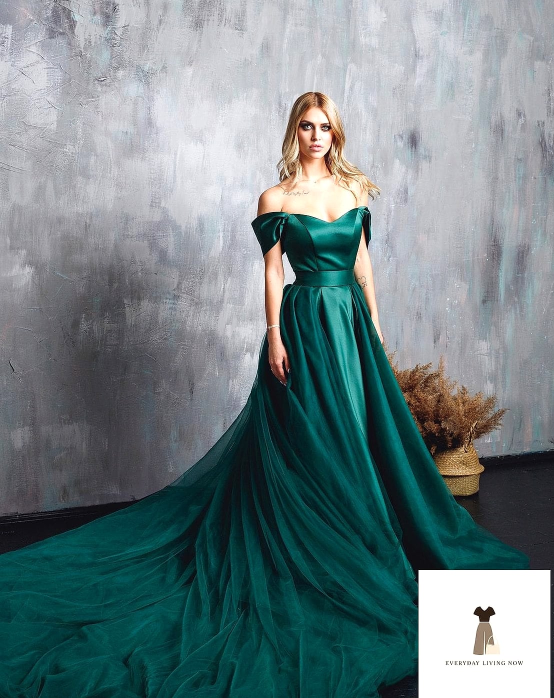 Emerald Green Wrap Dress