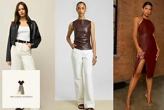 21 New Year Outfit That Every Stylist Needs to See 20 Faux Leather Pants and a Sequin Top