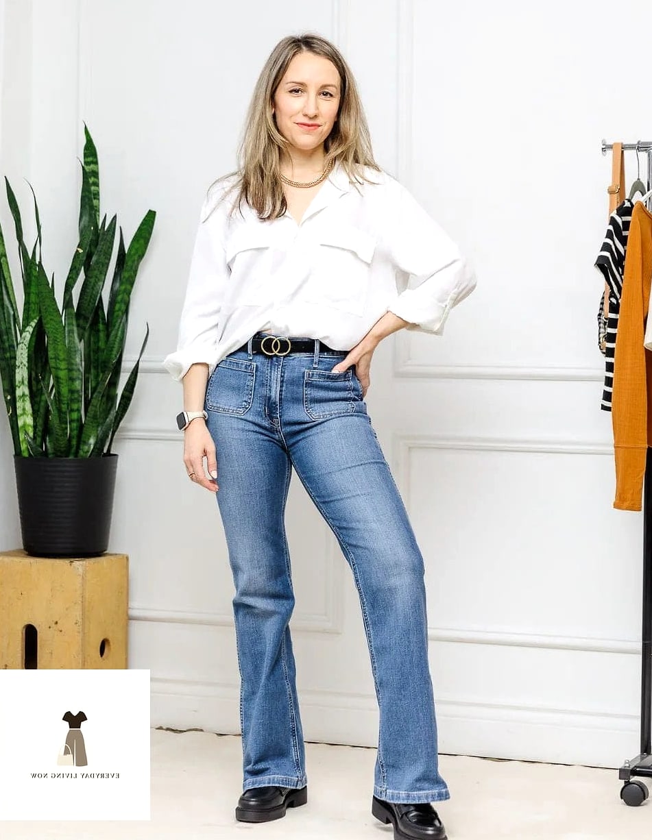 Flare Jeans and a Fitted Top