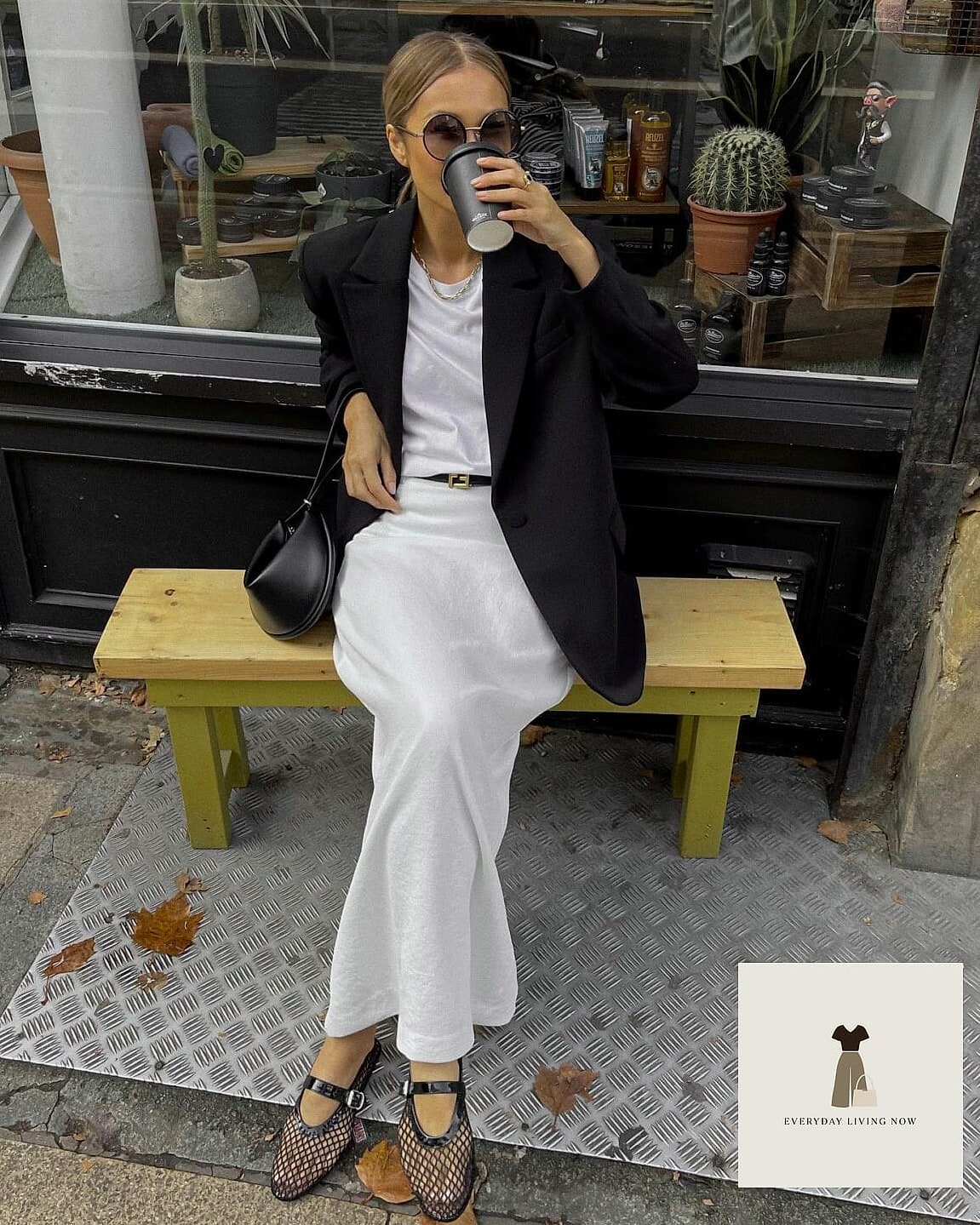 Flats with a Slip Skirt and Graphic Tee
